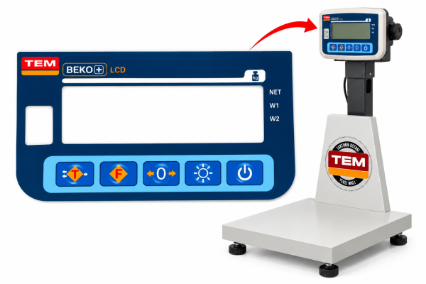Nakładka TEM BEKO+ LCD do wagi przemysłowej Nakładka TEM BEKO+ LCD do wagi przemysłowej
